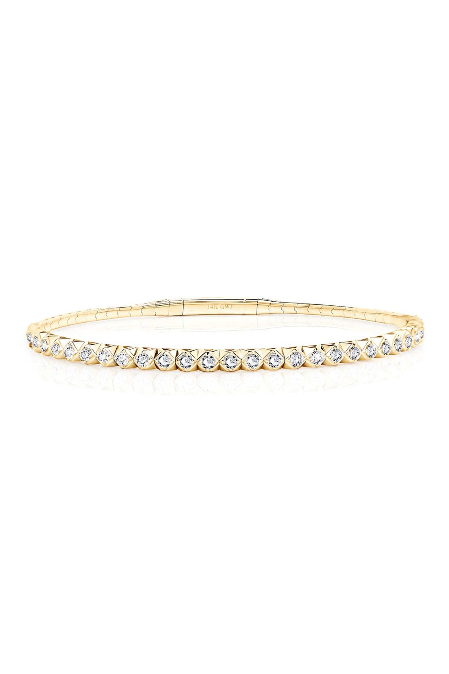 L.A. STEIN Triangle Diamond Flex Bracelet in 14k Yellow Gold