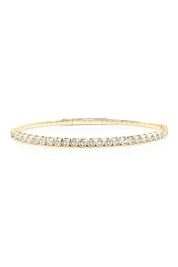 L.A. STEIN Triangle Diamond Flex Bracelet in 14k Yellow Gold