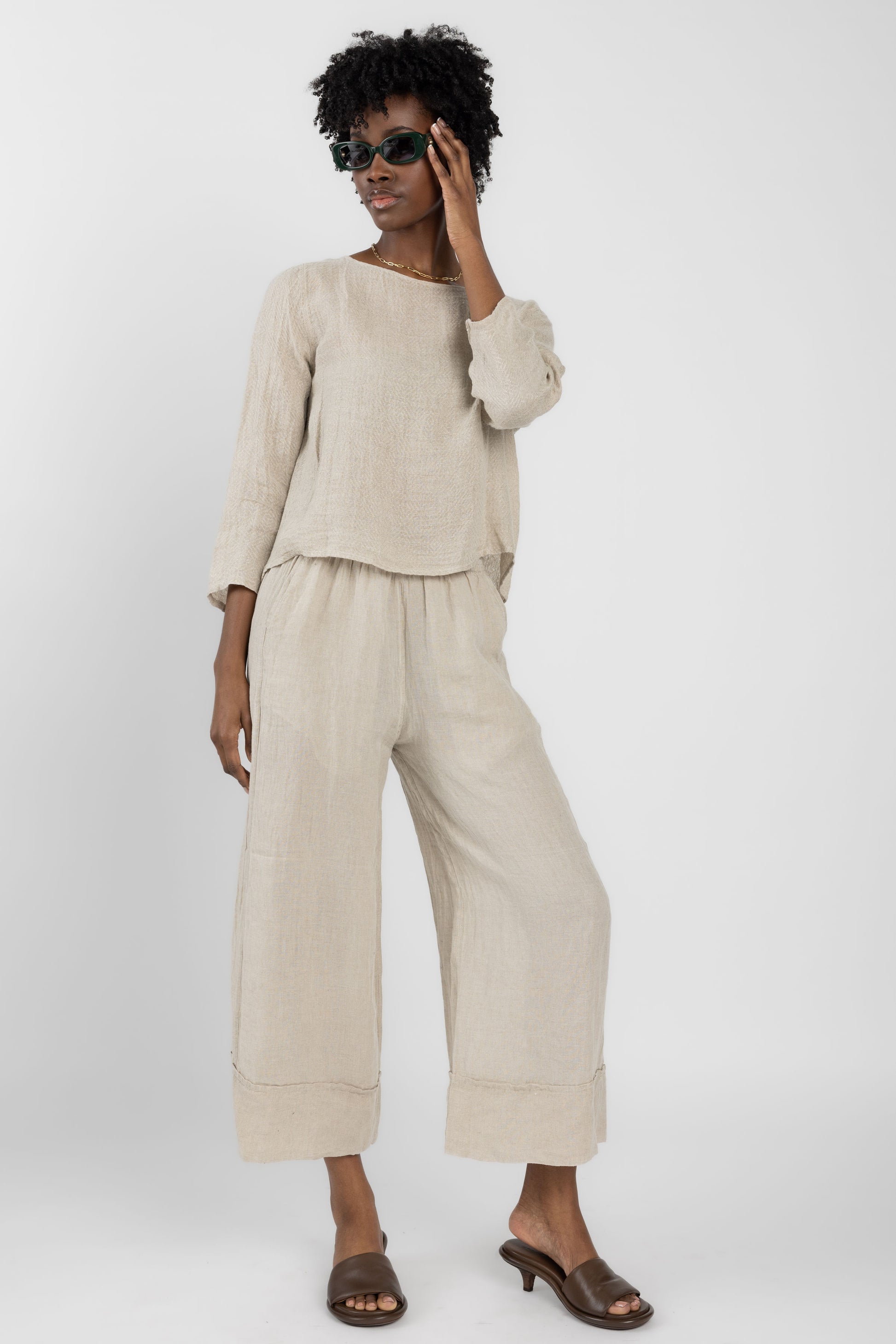 LA BOTTEGA DI BRUNELLA Marco Polo Battista Pant in Naturale