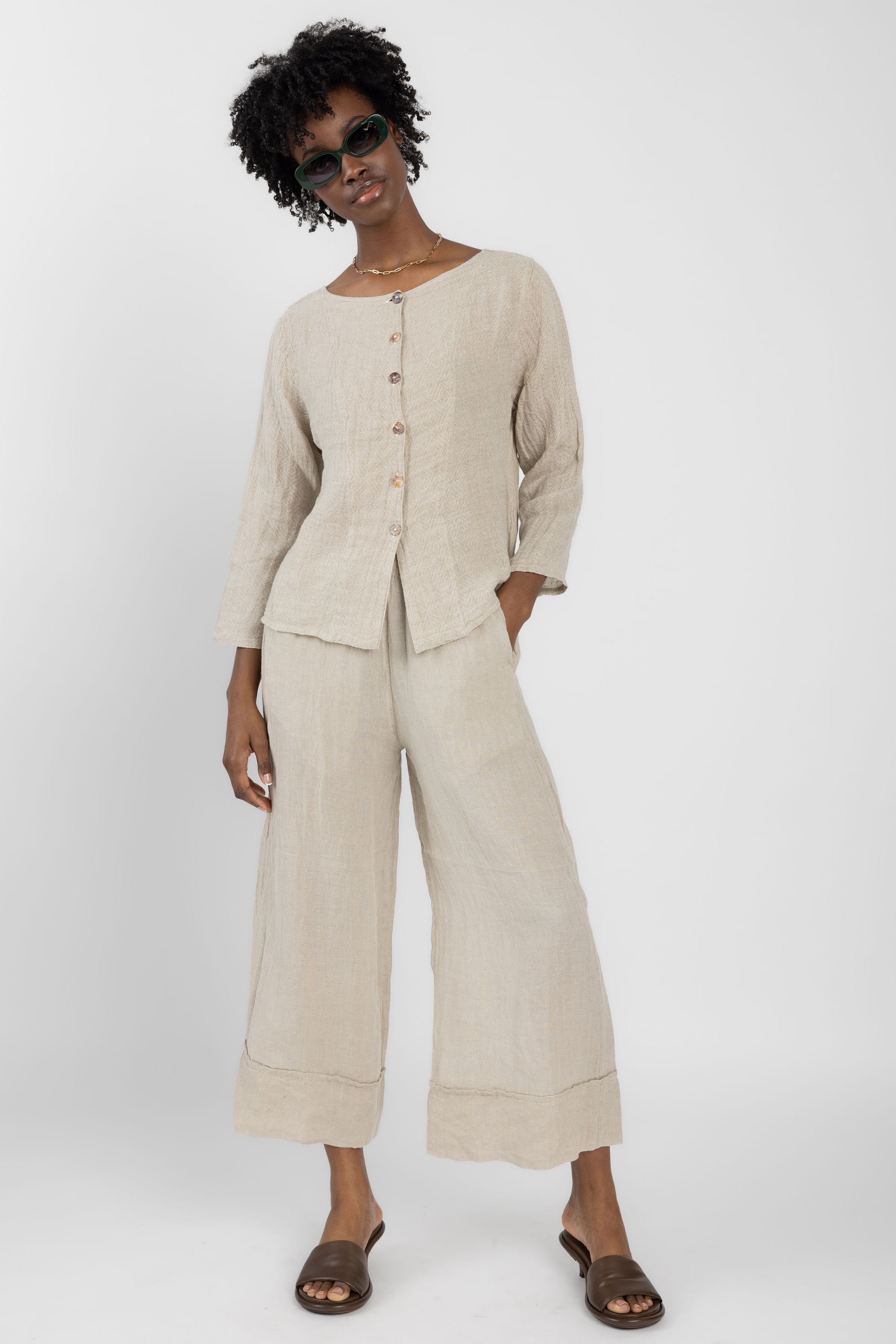 LA BOTTEGA DI BRUNELLA Marco Polo Battista Pant in Naturale