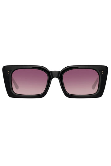 LINDA FARROW Nieve Sunglasses in Black