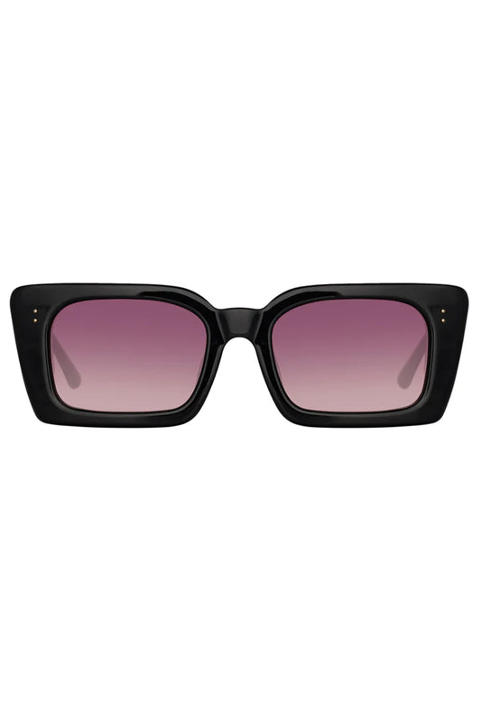 LINDA FARROW Nieve Sunglasses in Black