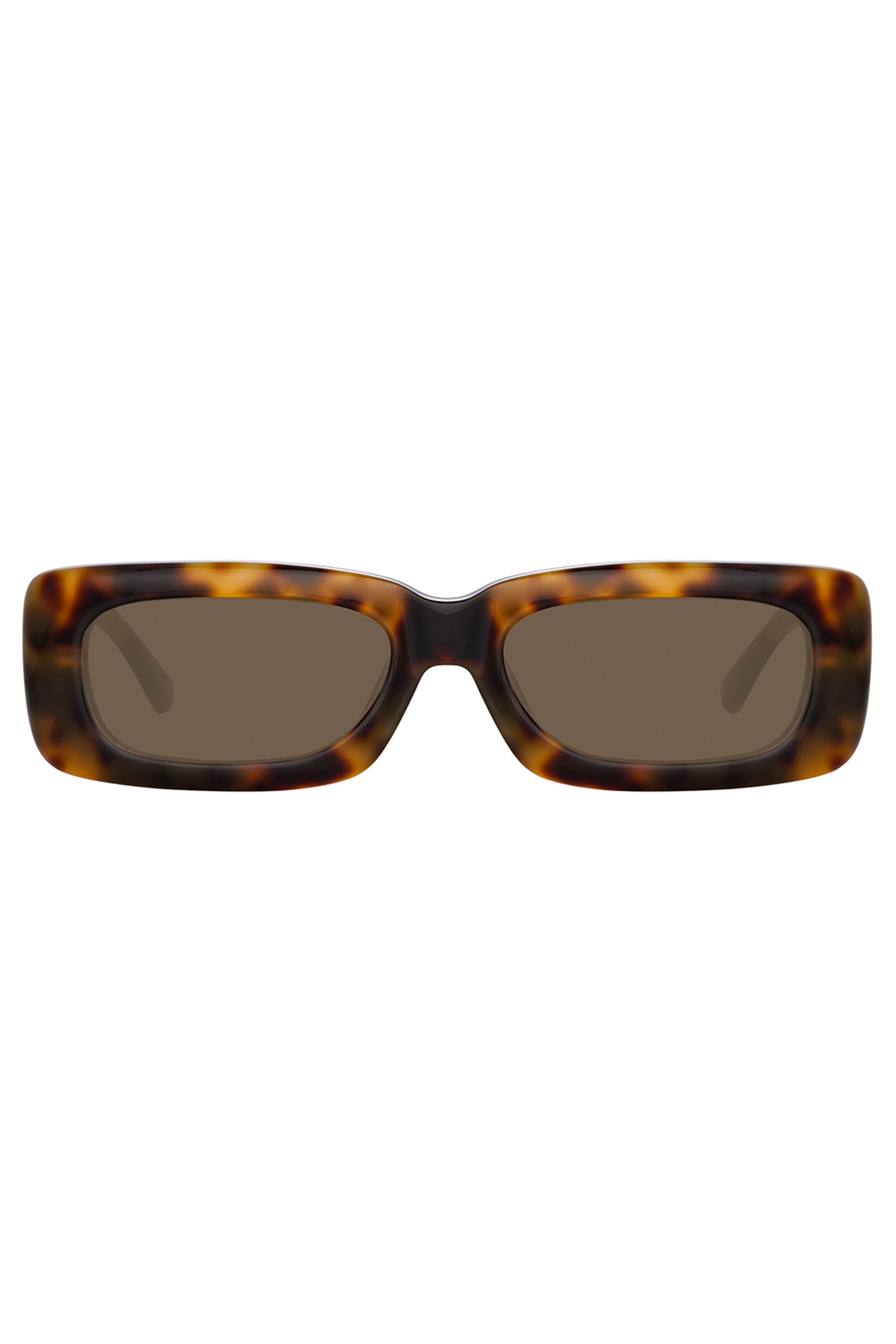 LINDA FARROW The Attico Mini Marfa Sunglasses in Tortoiseshell