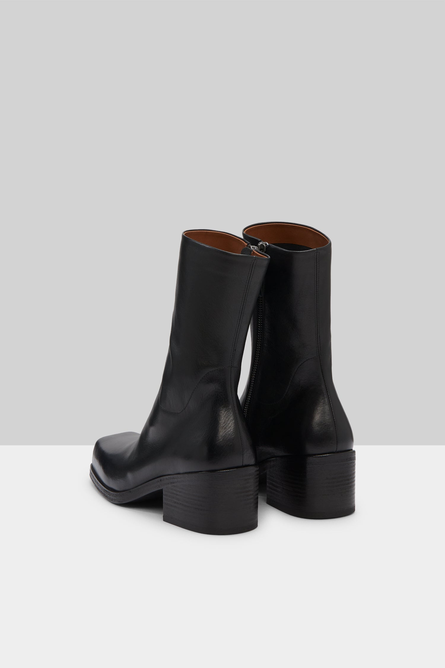 MARSÈLL Cassello Tronchetto Leather Ankle Boot in Black