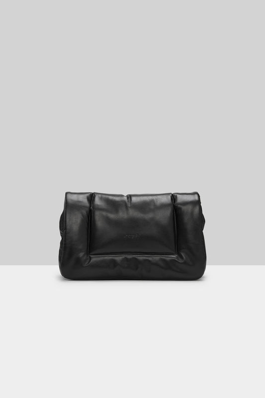 MARSÈLL Cornice Leather Clutch Bag in Black