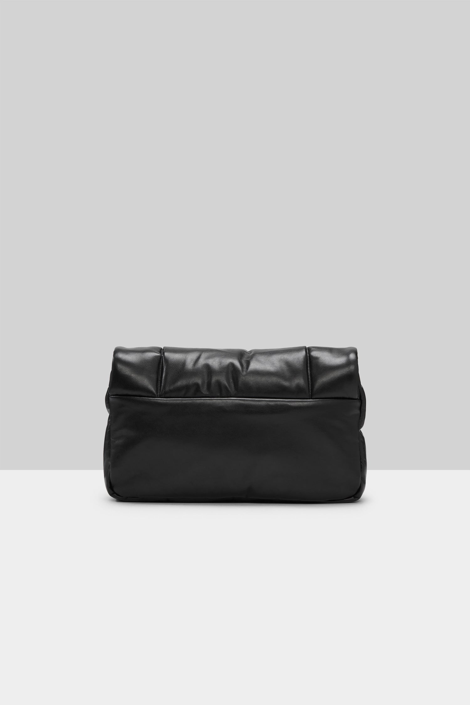 MARSÈLL Cornice Leather Clutch Bag in Black