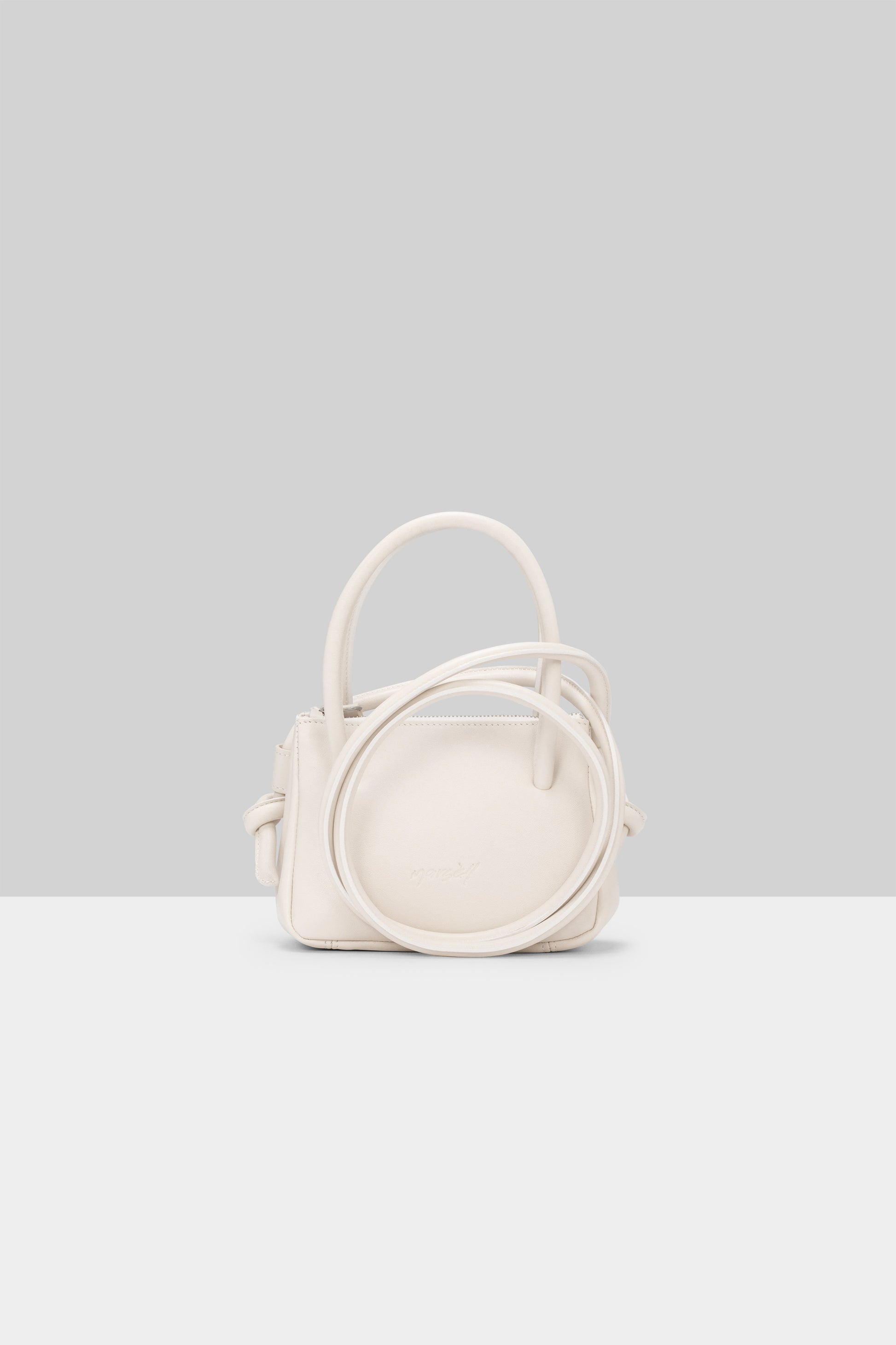 MARSÈLL Sacco Piccolo Leather Bag in Ivory