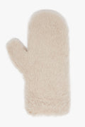 MAX MARA Ombrato Mittens in Sand