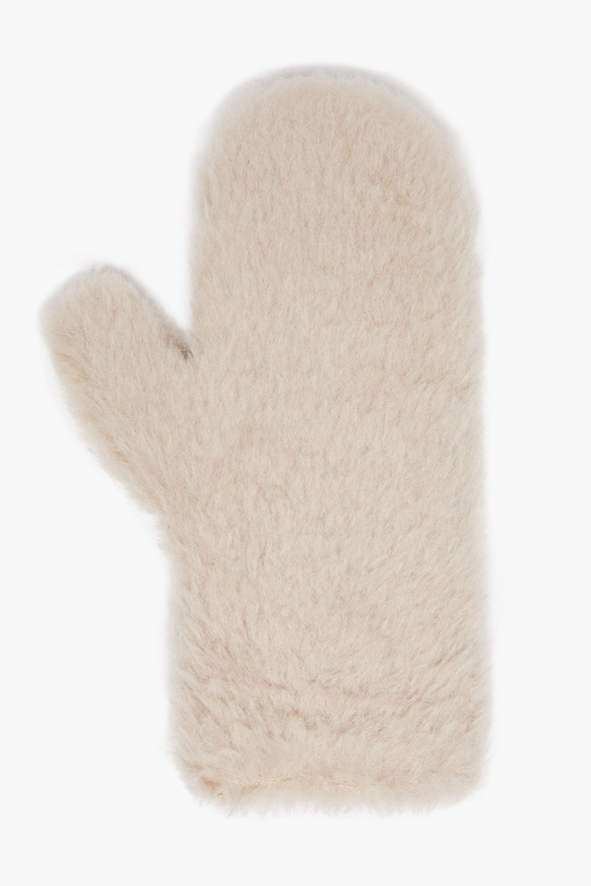 MAX MARA Ombrato Mittens in Sand