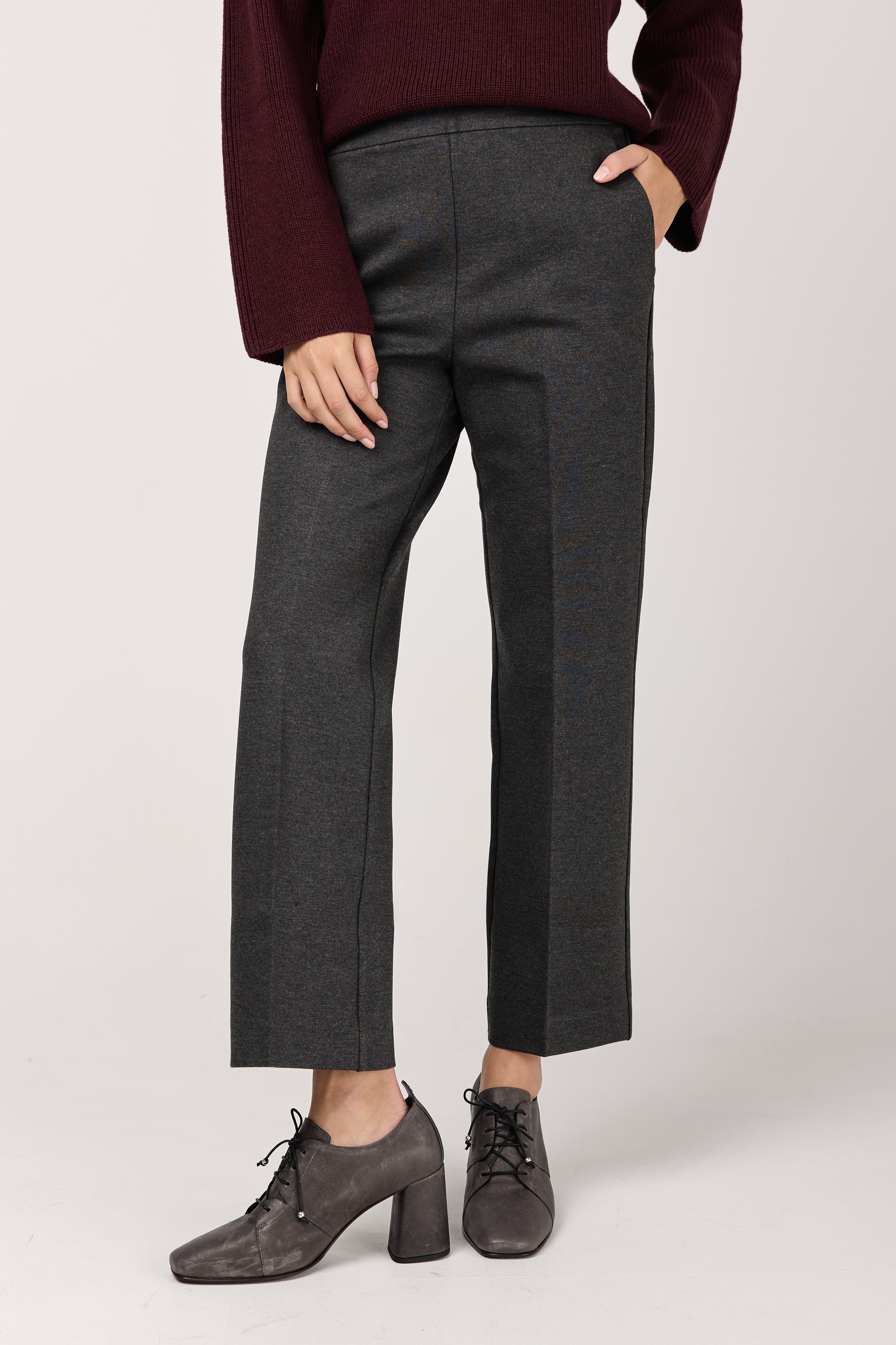 Jeff Jersey Trouser Pant in Dark Grey
