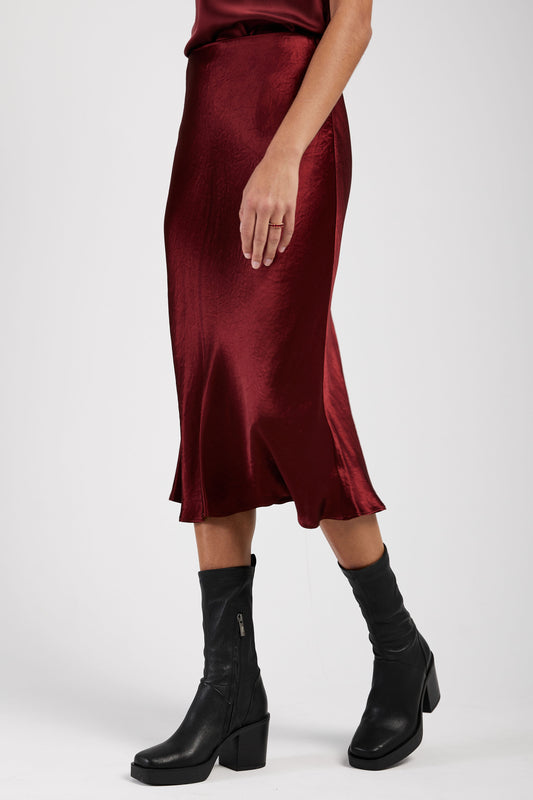 MAX MARA LEISURE Alessio Skirt in Brick Red