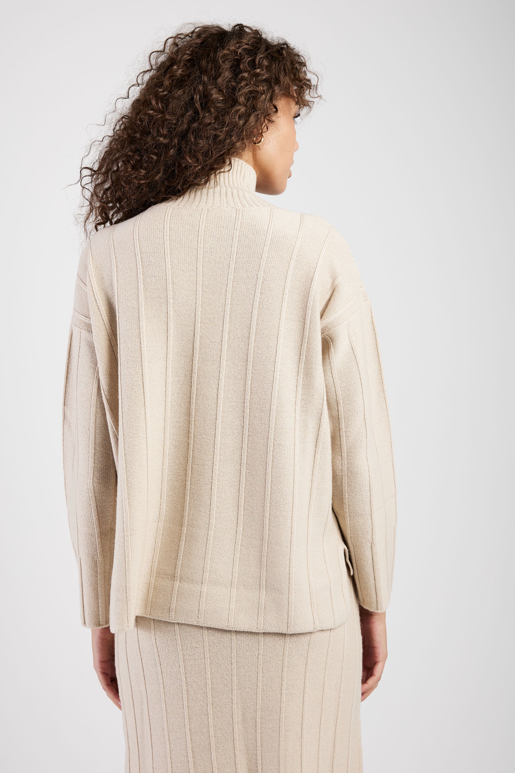 MAX MARA LEISURE Beira Ribbed Sweater in Beige