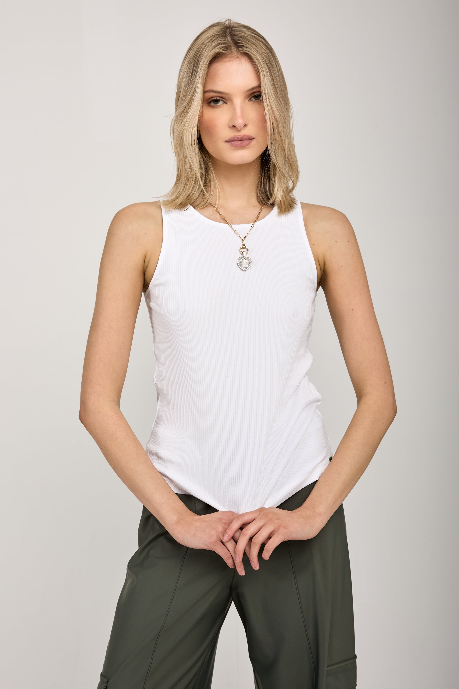 MAX MARA LEISURE Brusson Tank Top in Bianco