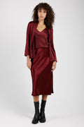 MAX MARA LEISURE Ofridi Silk Shirt in Brick Red