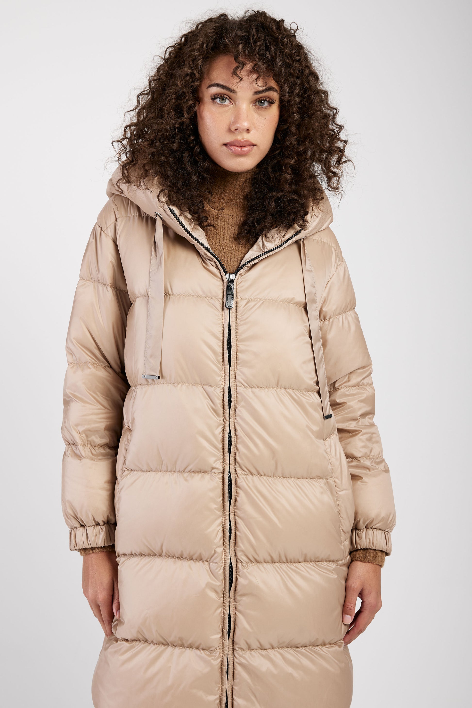 MAX MARA THE CUBE Seipa Puffer Coat in Beige