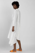 N°21 Long Sleeve Midi Dress in Panna