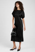 N°21 Satin Midi Dress in Black