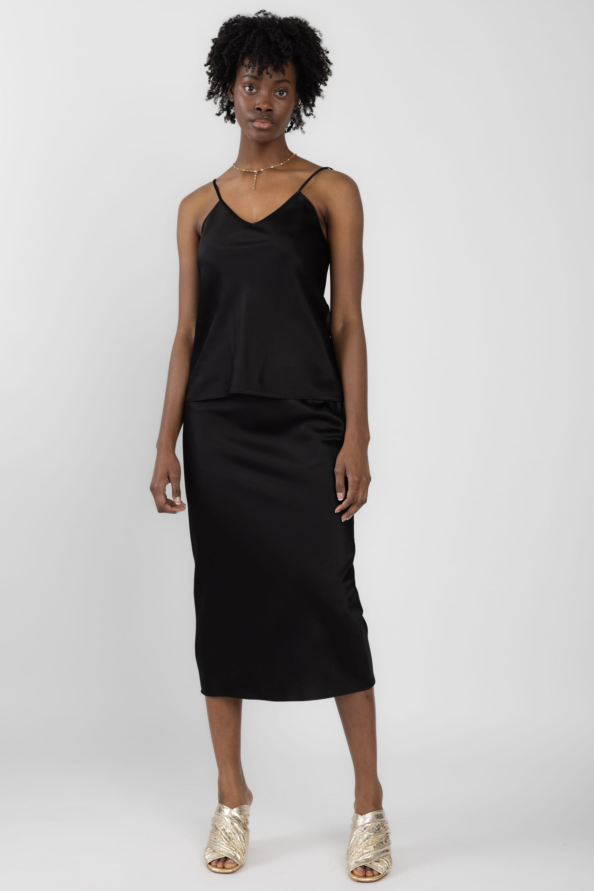 N°21 Tubular Viscose Skirt in Black