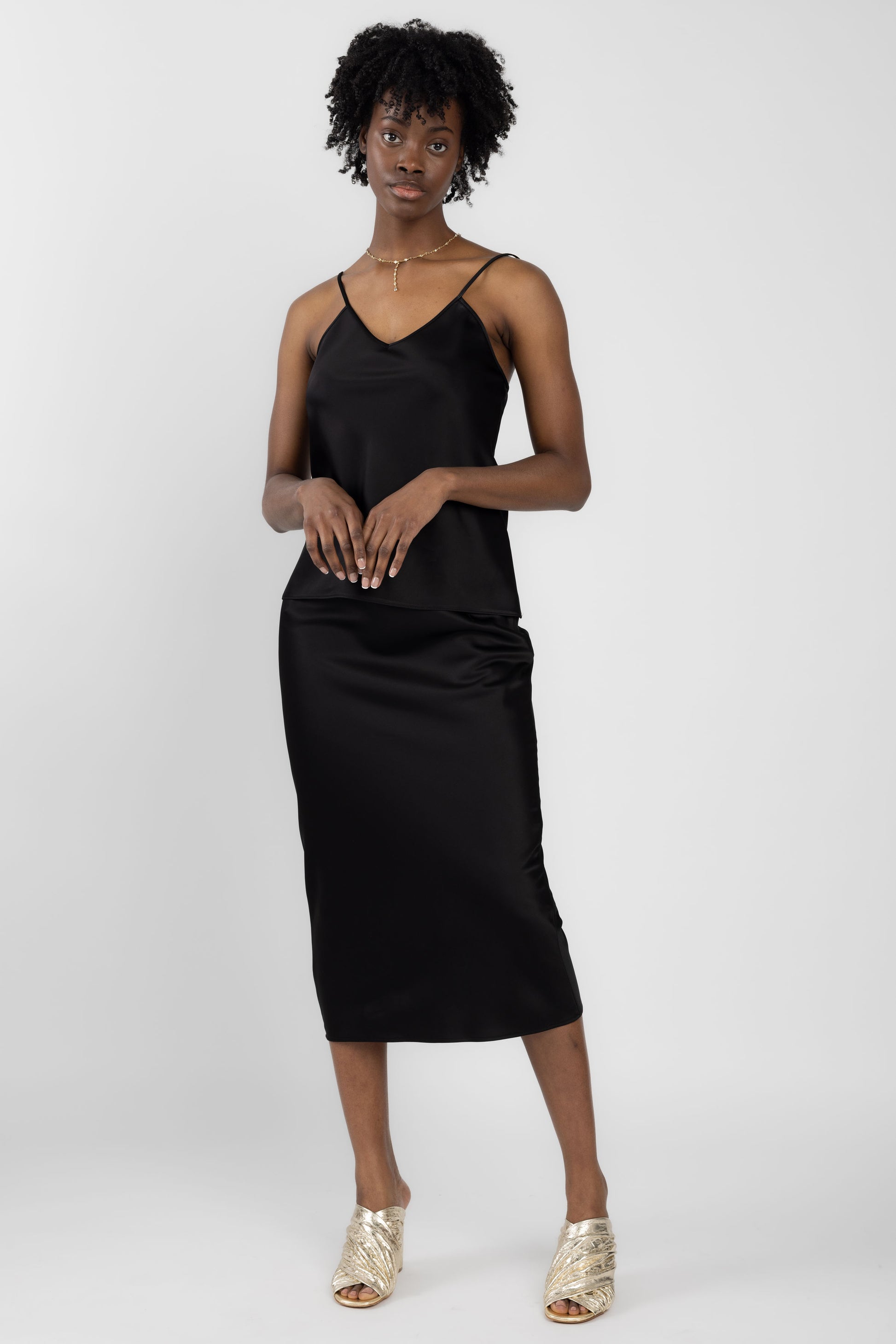 N°21 Tubular Viscose Skirt in Black