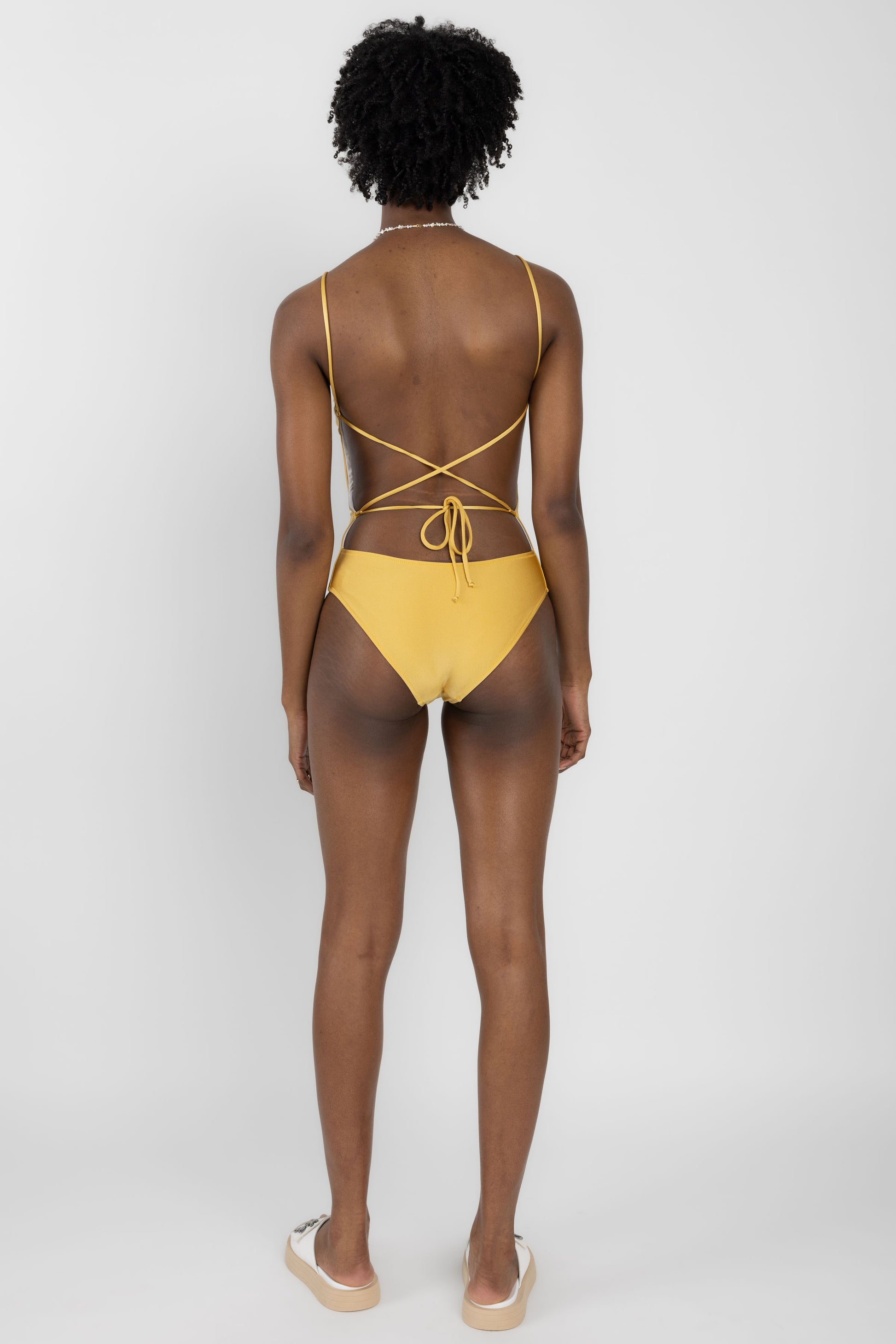 PELSO Camille N°50.1 One Piece Swimsuit in Luminous Gold