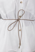 PESERICO Linen Shirt in Optical White
