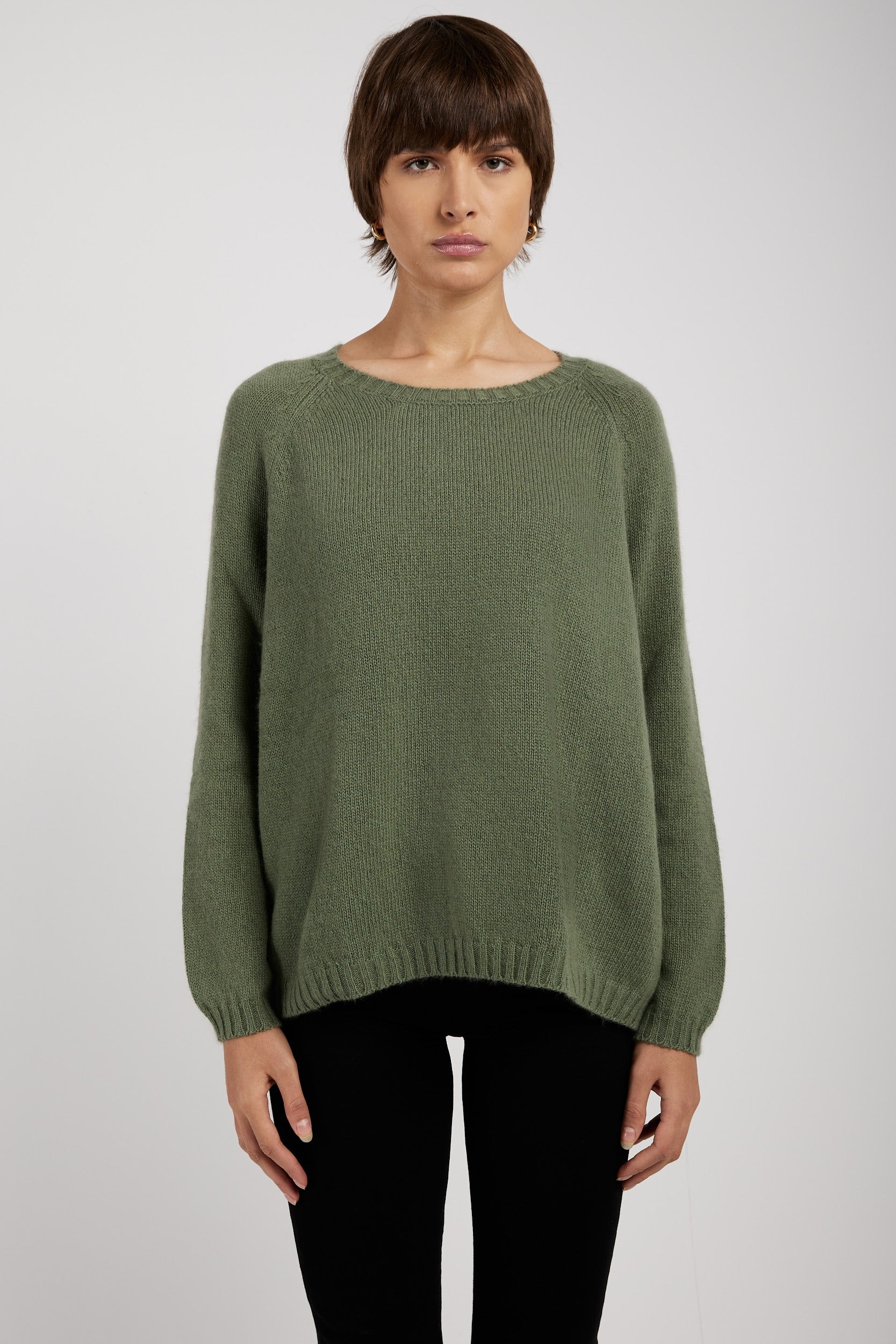 PRIVATE 0204 Cashmere Sweater in Pesto