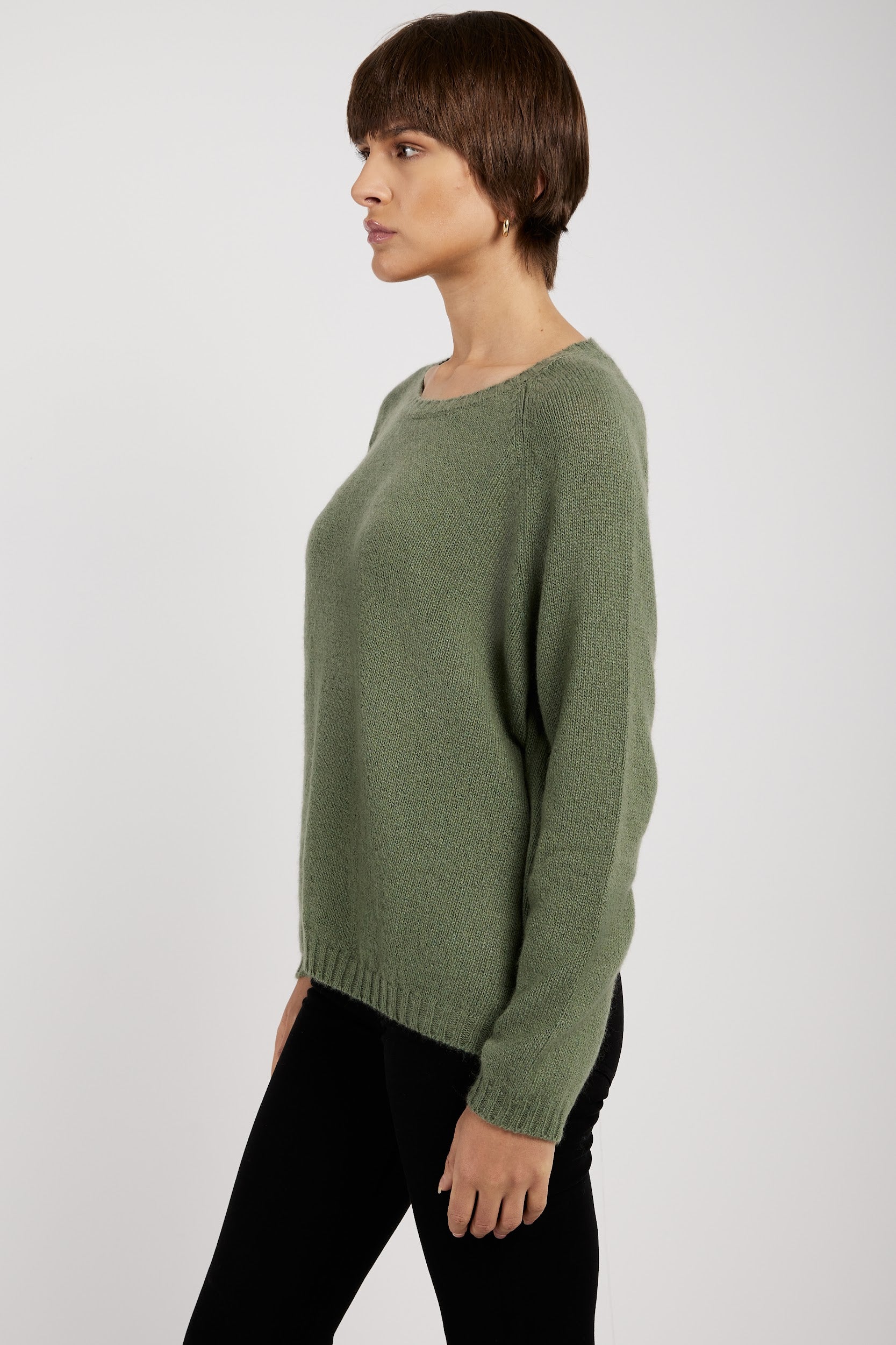 PRIVATE 0204 Cashmere Sweater in Pesto