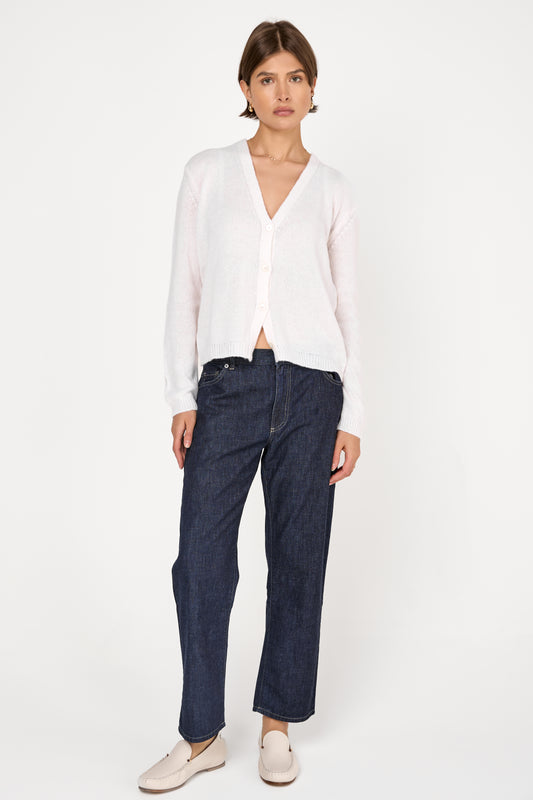 All Year Cashmere Cardigan in White