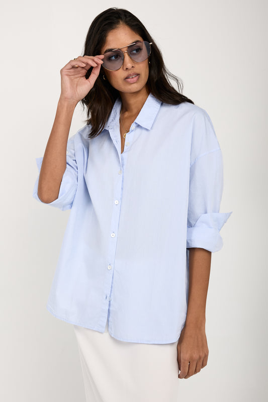 PRIVATE 0204 Long Sleeve Cotton Poplin Shirt in Dream