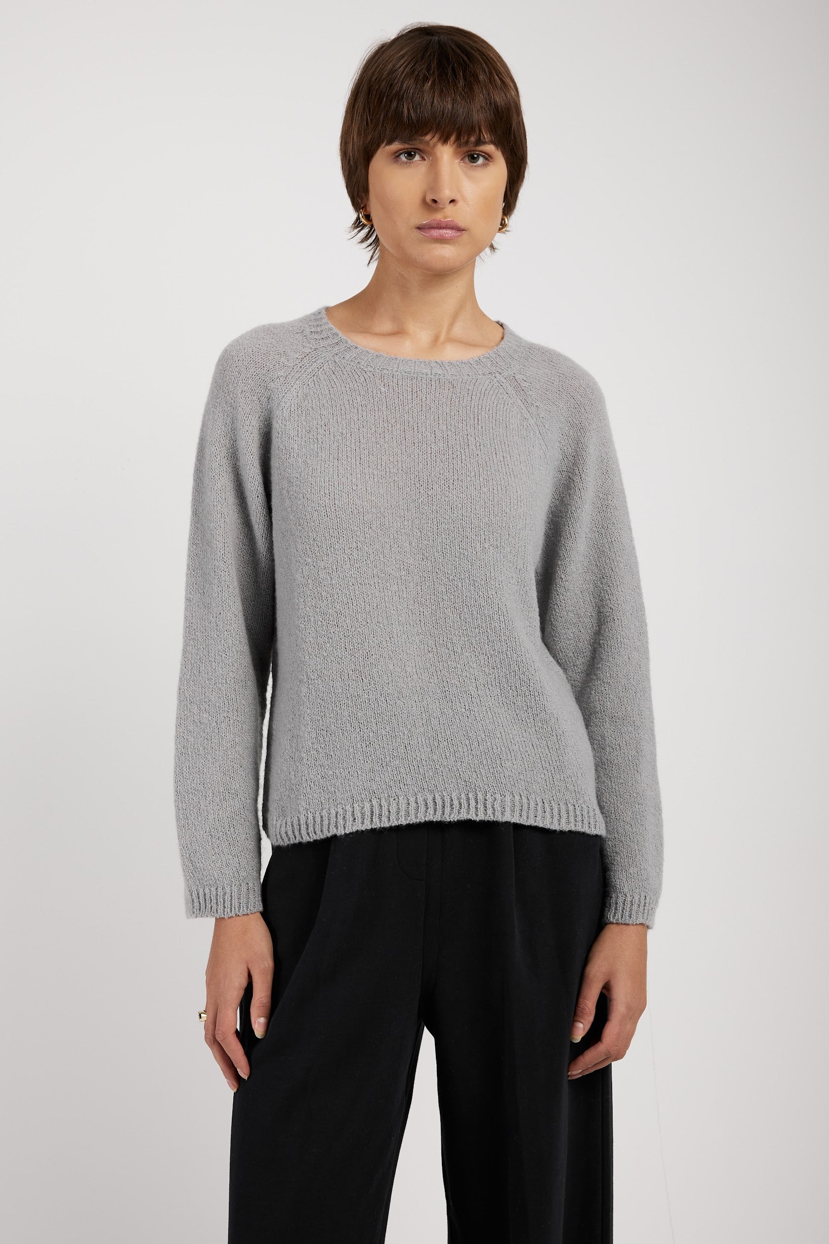 PRIVATE 0204 Bouclé Sweater in Heather Grey