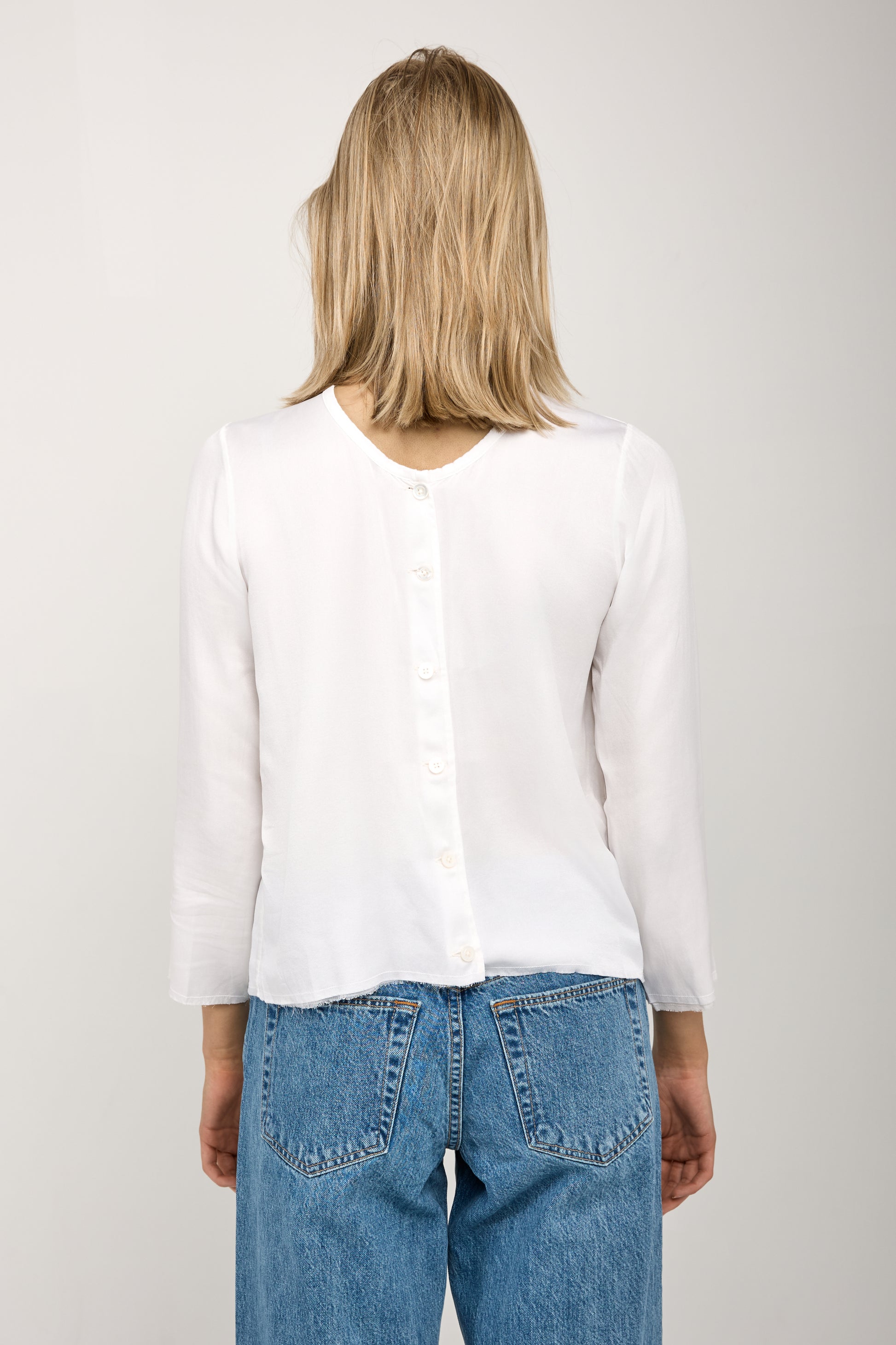 PRIVATE 0204 Reversible Cardigan Top in White