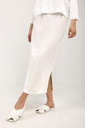 PRIVATE 0204 Silk Skirt in White
