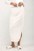 PRIVATE 0204 Silk Skirt in White