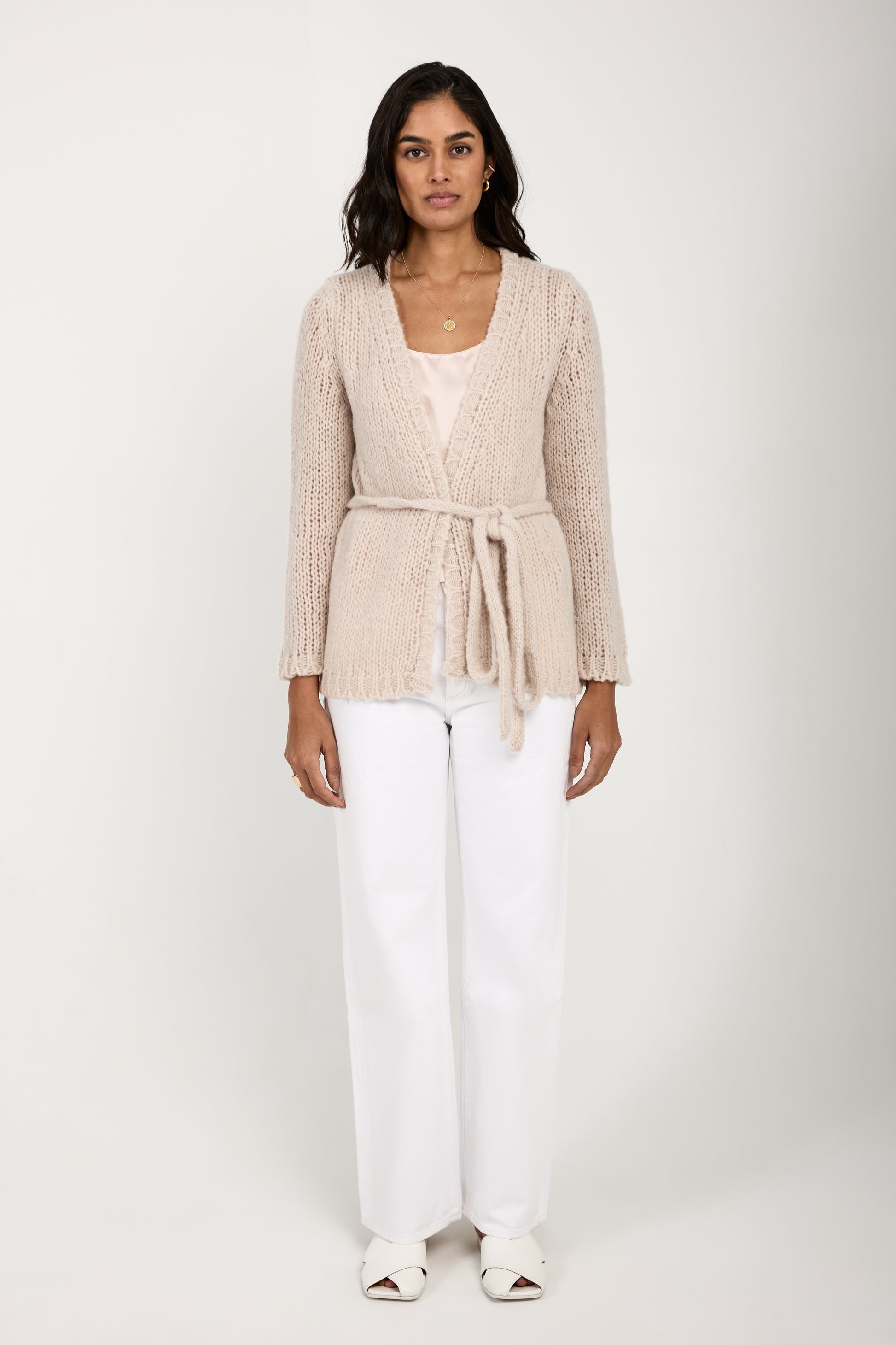 PRIVATE 0204 Super Airy Cashmere Cardigan in Sable