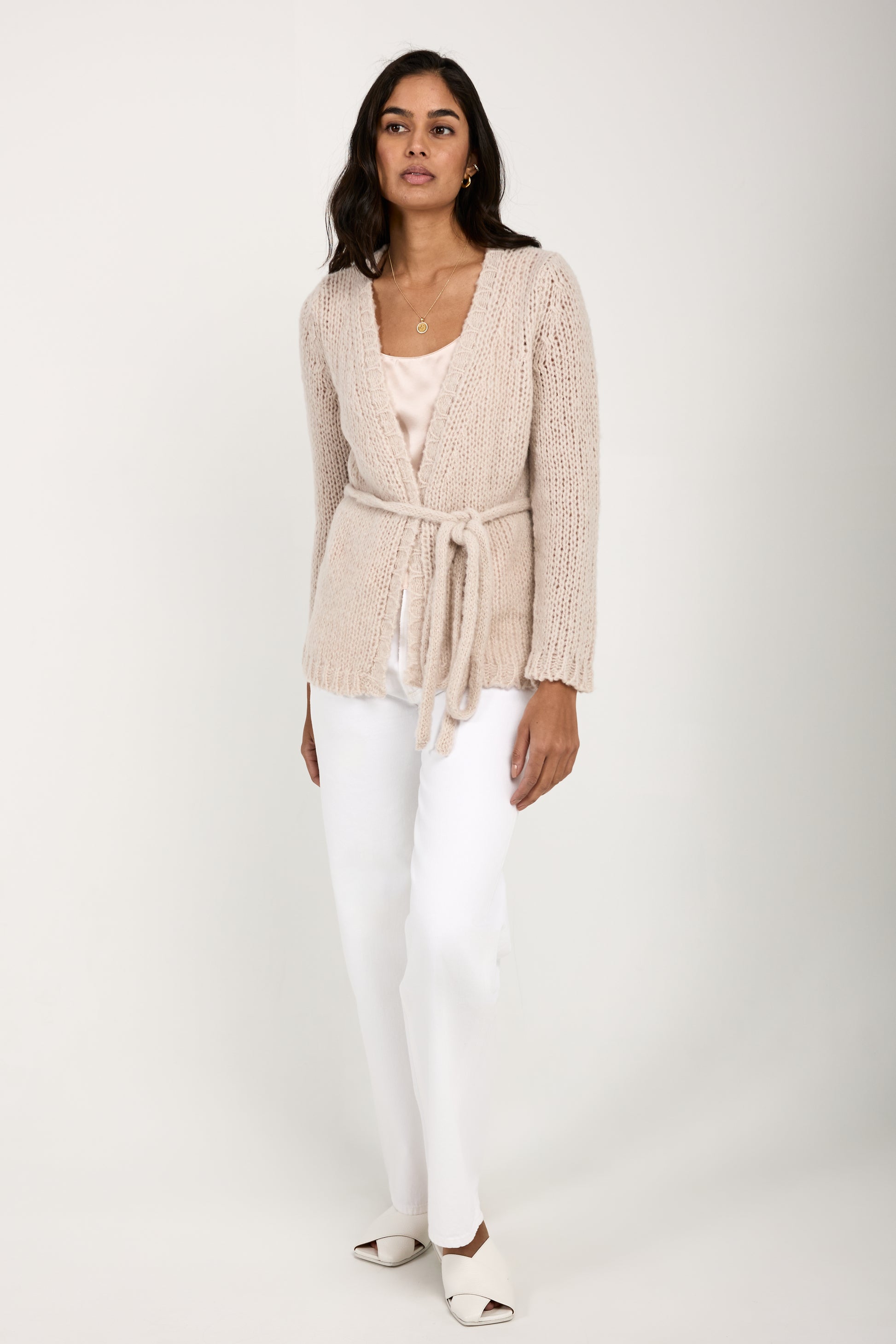 PRIVATE 0204 Super Airy Cashmere Cardigan in Sable