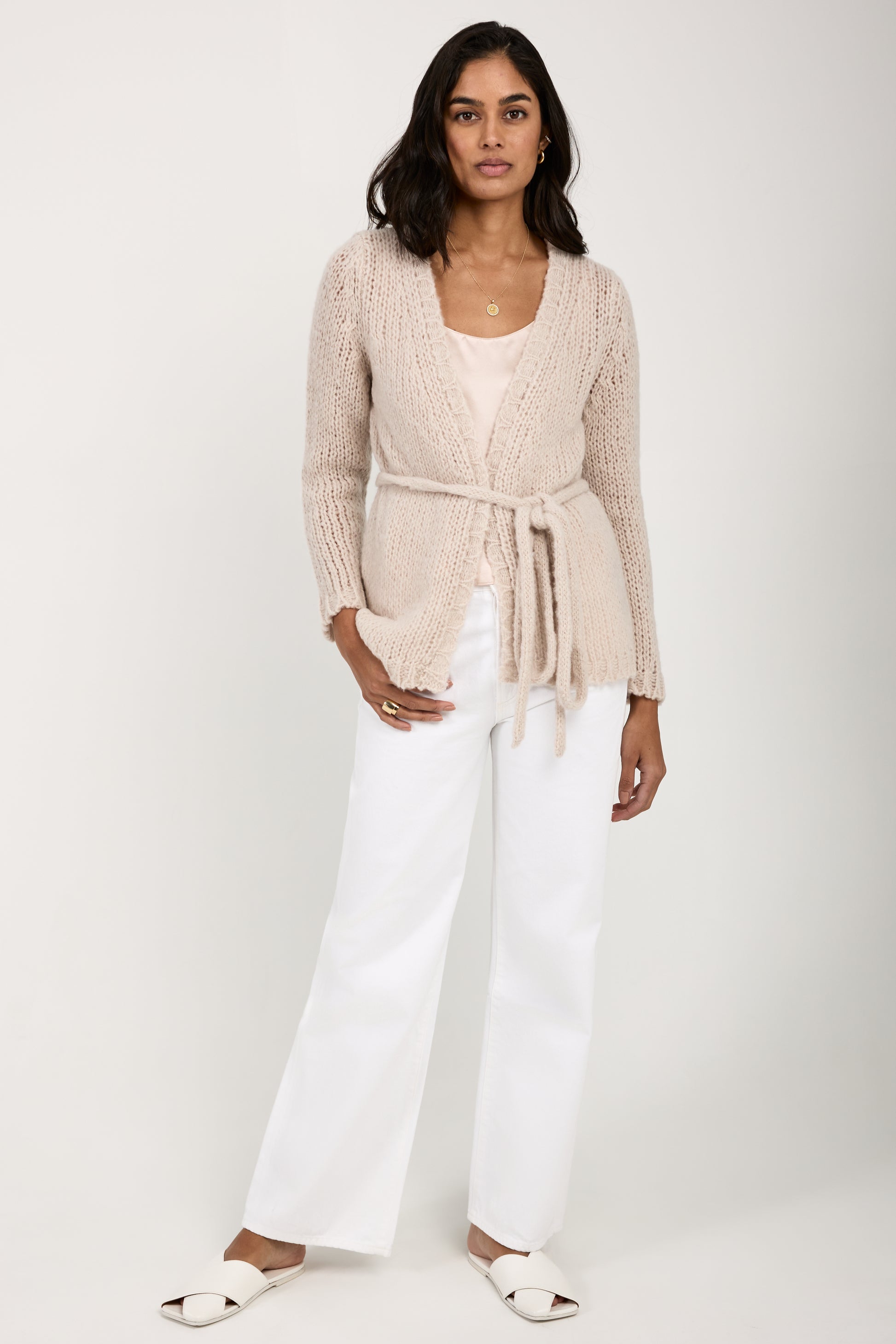 PRIVATE 0204 Super Airy Cashmere Cardigan in Sable