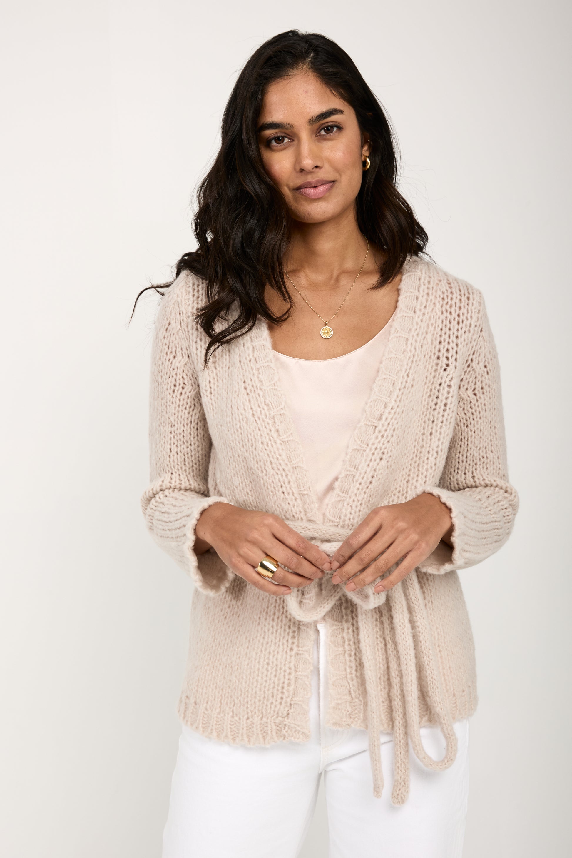 PRIVATE 0204 Super Airy Cashmere Cardigan in Sable