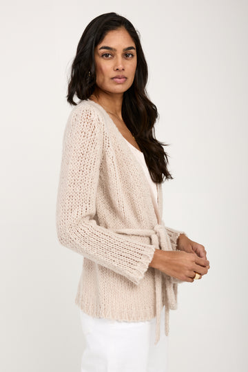 PRIVATE 0204 Super Airy Cashmere Cardigan in Sable