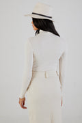 SABLYN Archer Rib Turtleneck in Gardenia