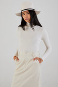 SABLYN Archer Rib Turtleneck in Gardenia