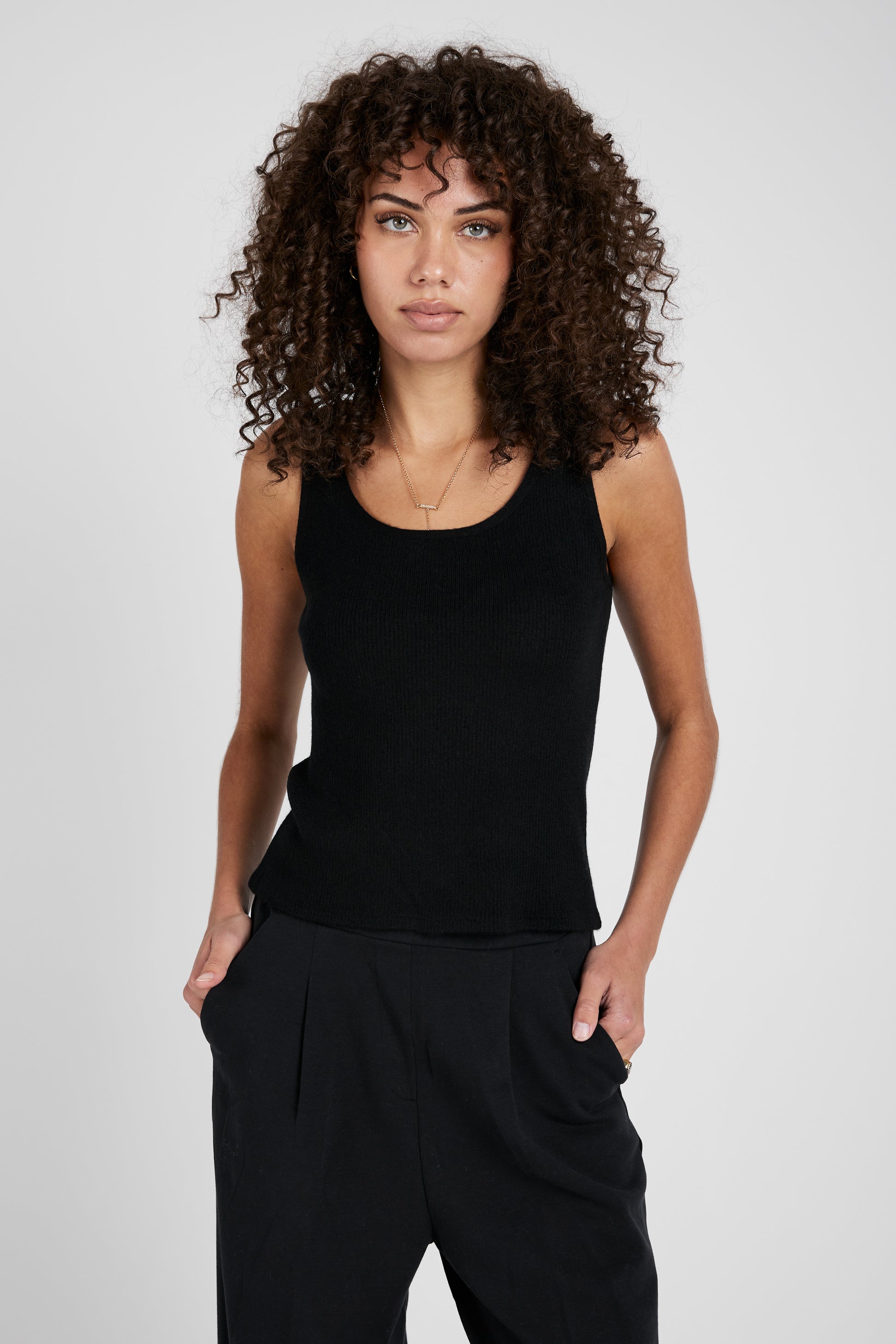 SABLYN Cassie Cashmere Tank Top in Black