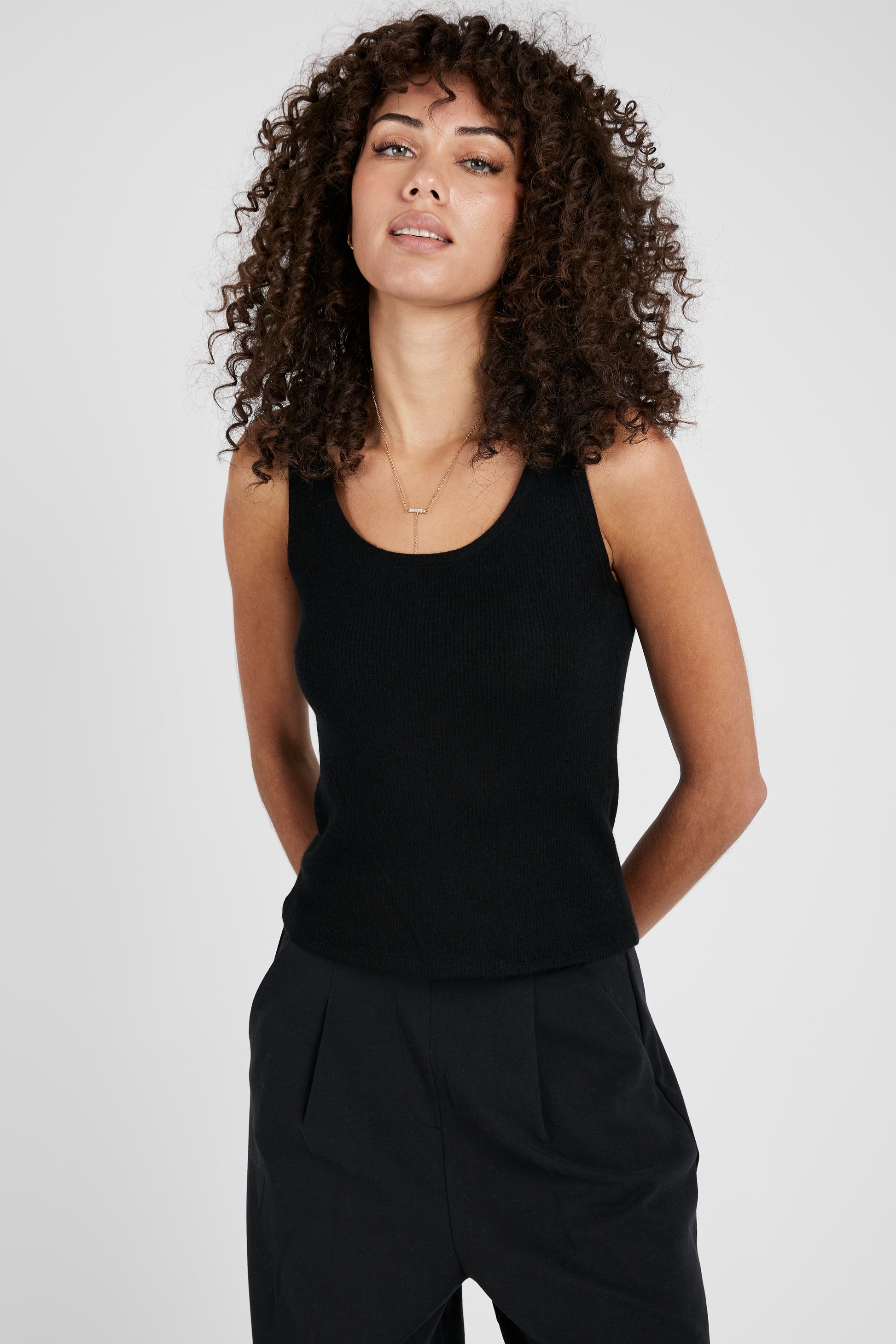 SABLYN Cassie Cashmere Tank Top in Black