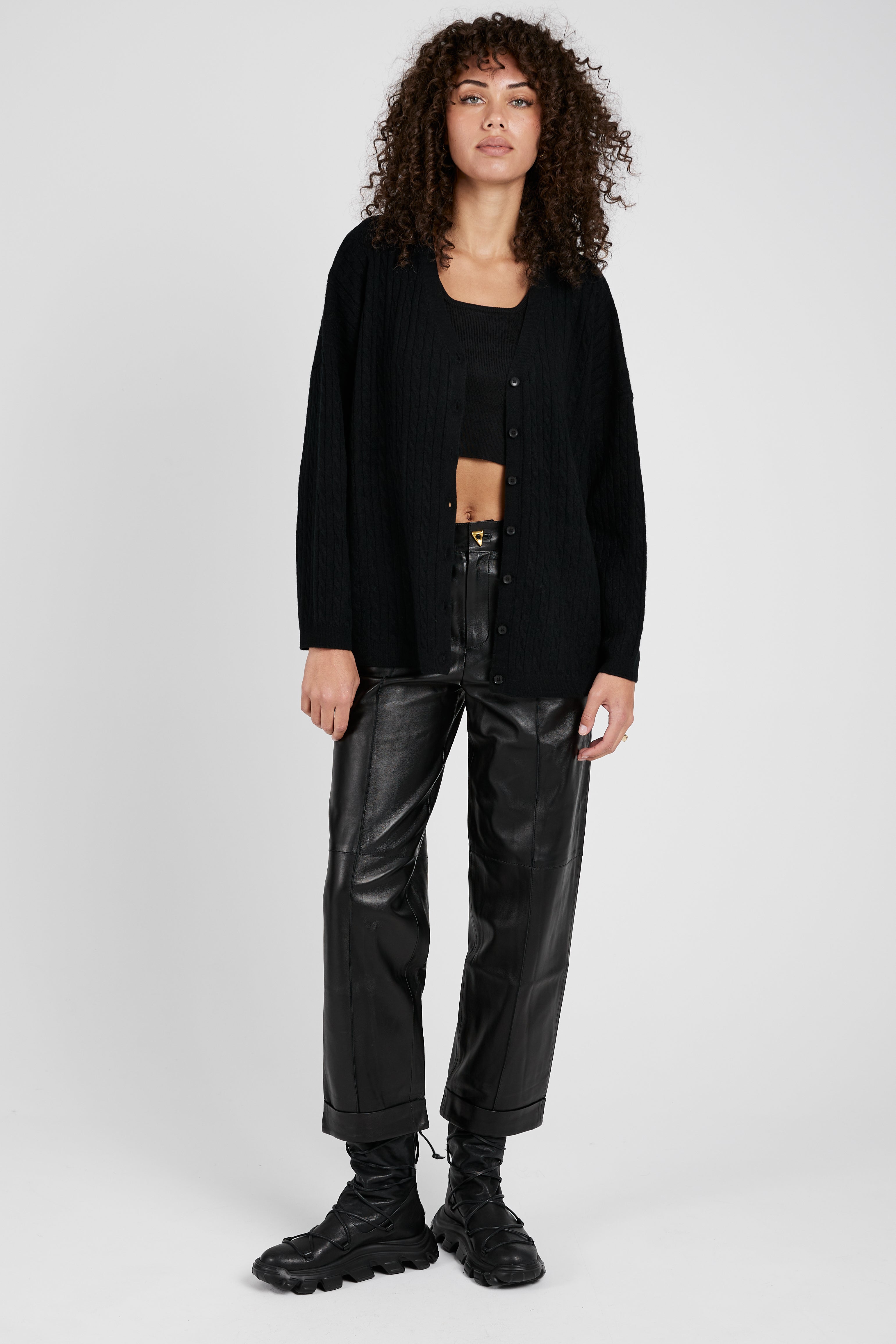 Jones Knit Sleeveless Tank Top in Black