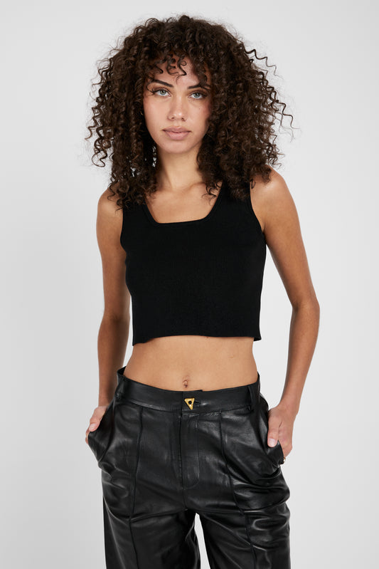 SABLYN Jones Knit Sleeveless Top in Black