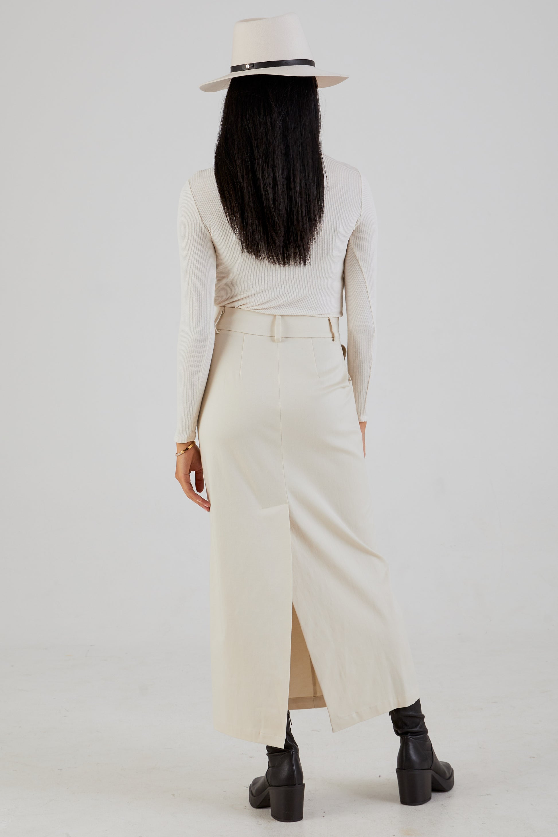 SABLYN Patricia Twill Skirt in Gardenia