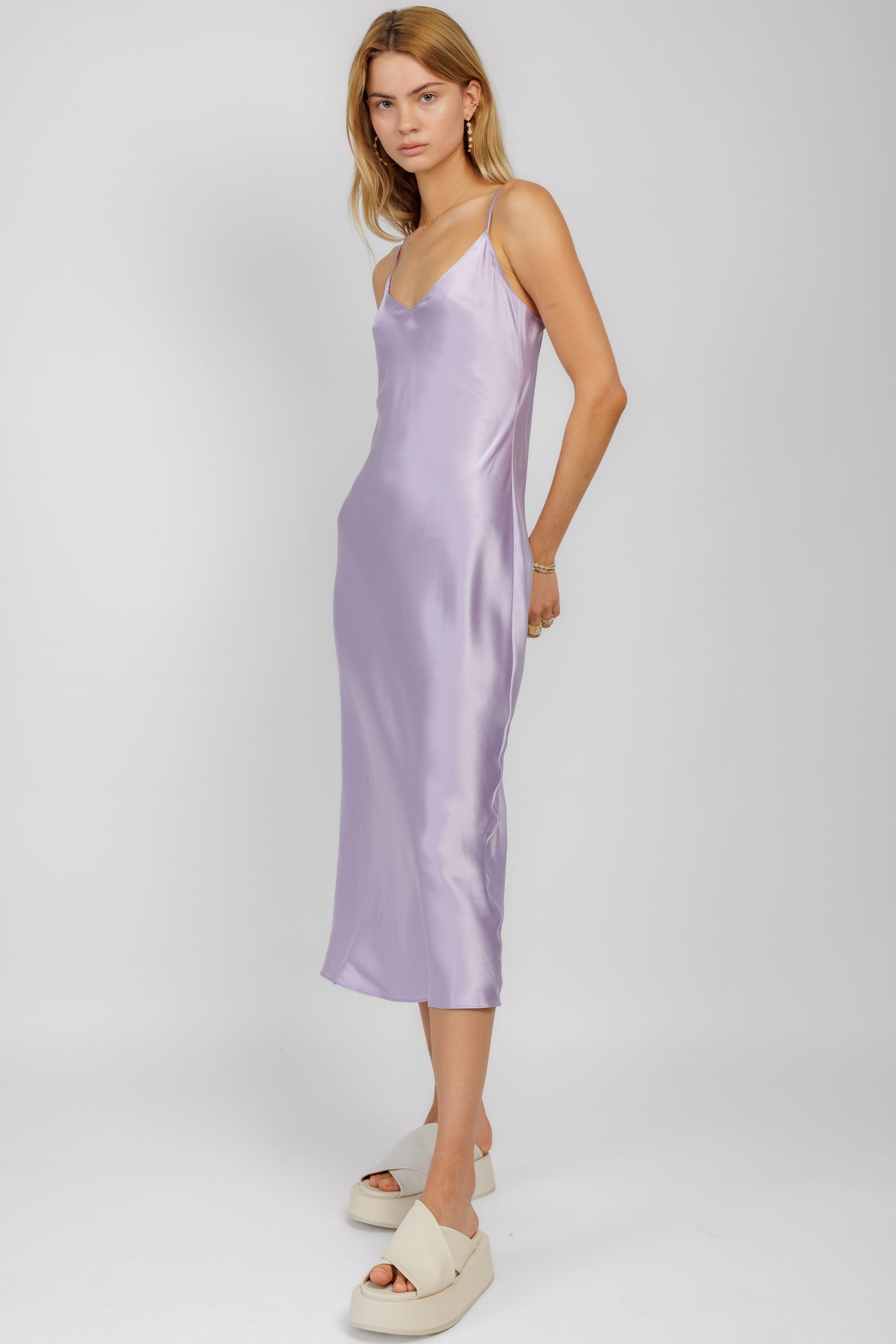 SABLYN Taylor Silk Slip Dress in Prism