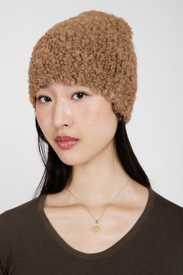 TANDEM Bouclé Hat in Camel