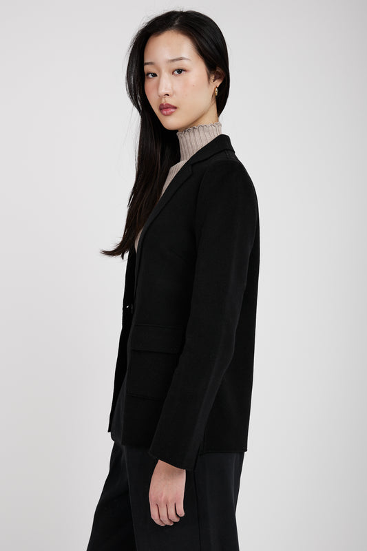 TANDEM Wool Blazer Jacket in Black