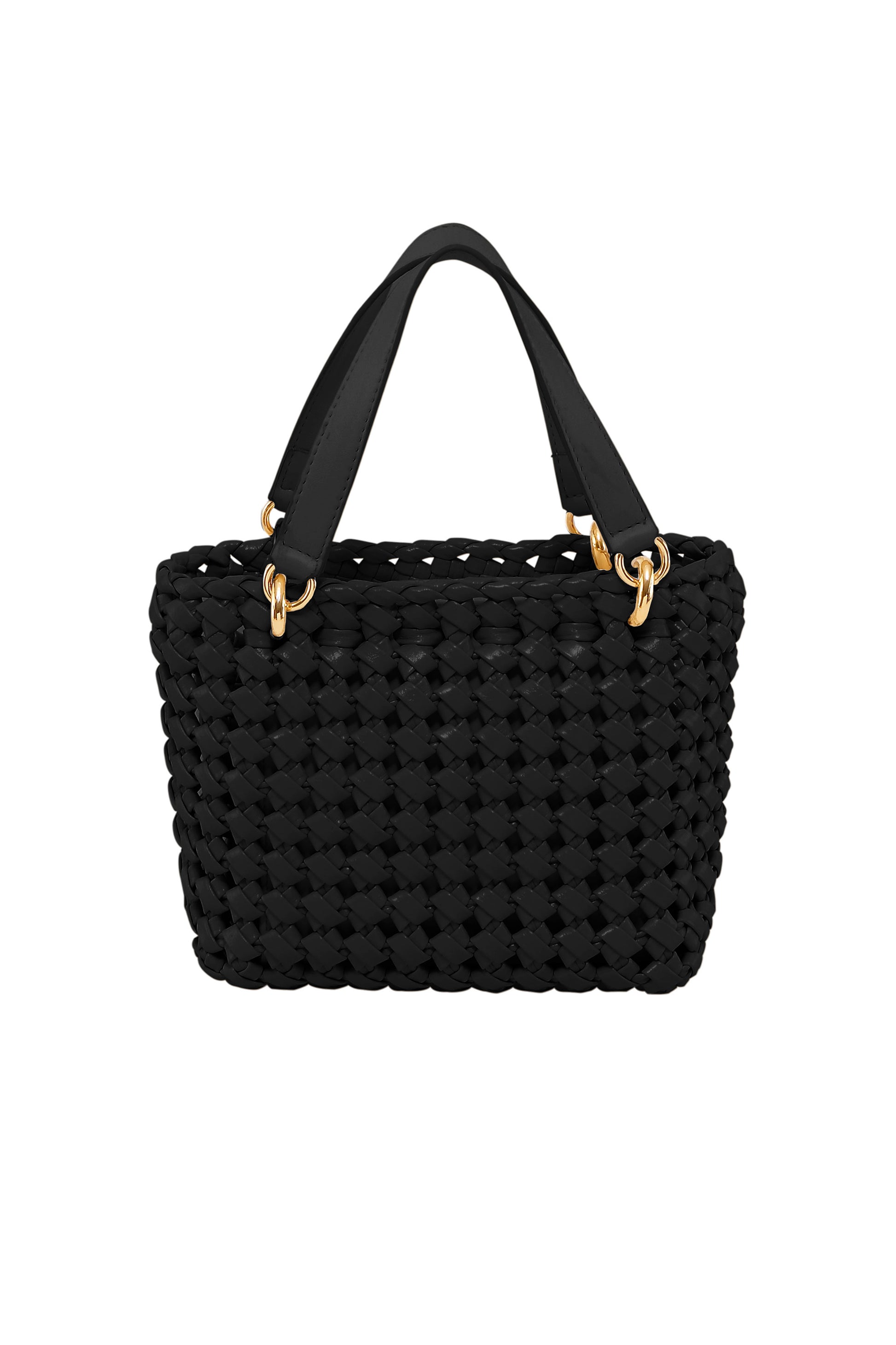 THEMOIRè Kobo Knots Vegan Tote Bag in Black