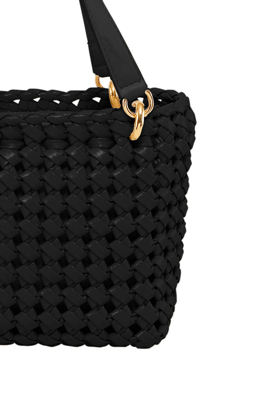 THEMOIRè Kobo Knots Vegan Tote Bag in Black
